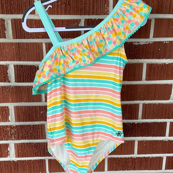 Matilda Jane Dream Chasers Lollopop lines swimsuit little girl size 10